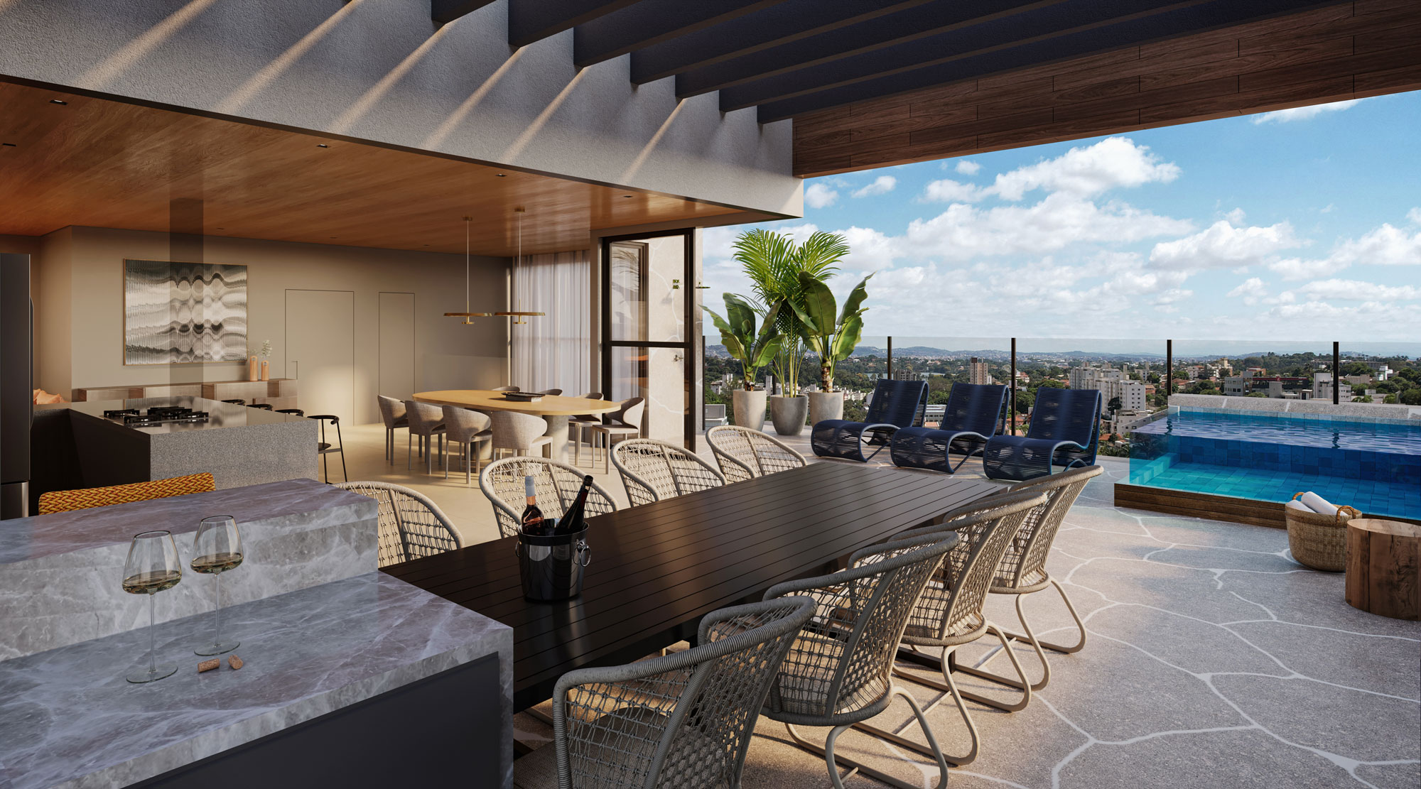 Cobertura de alto padrão Borgesi Engenharia